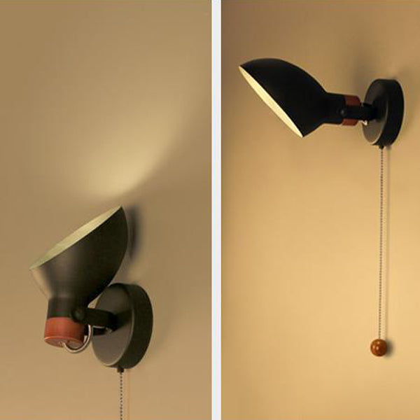 Round Spoon Shape Metal Wall Lamp