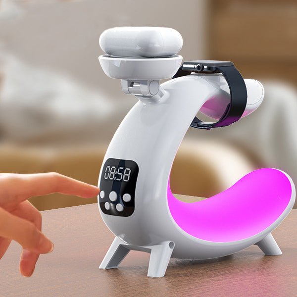 Arch Multifunction Speaker Clock Table Lamp