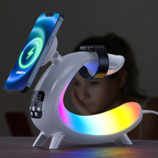 Arch Multifunction Speaker Clock Table Lamp