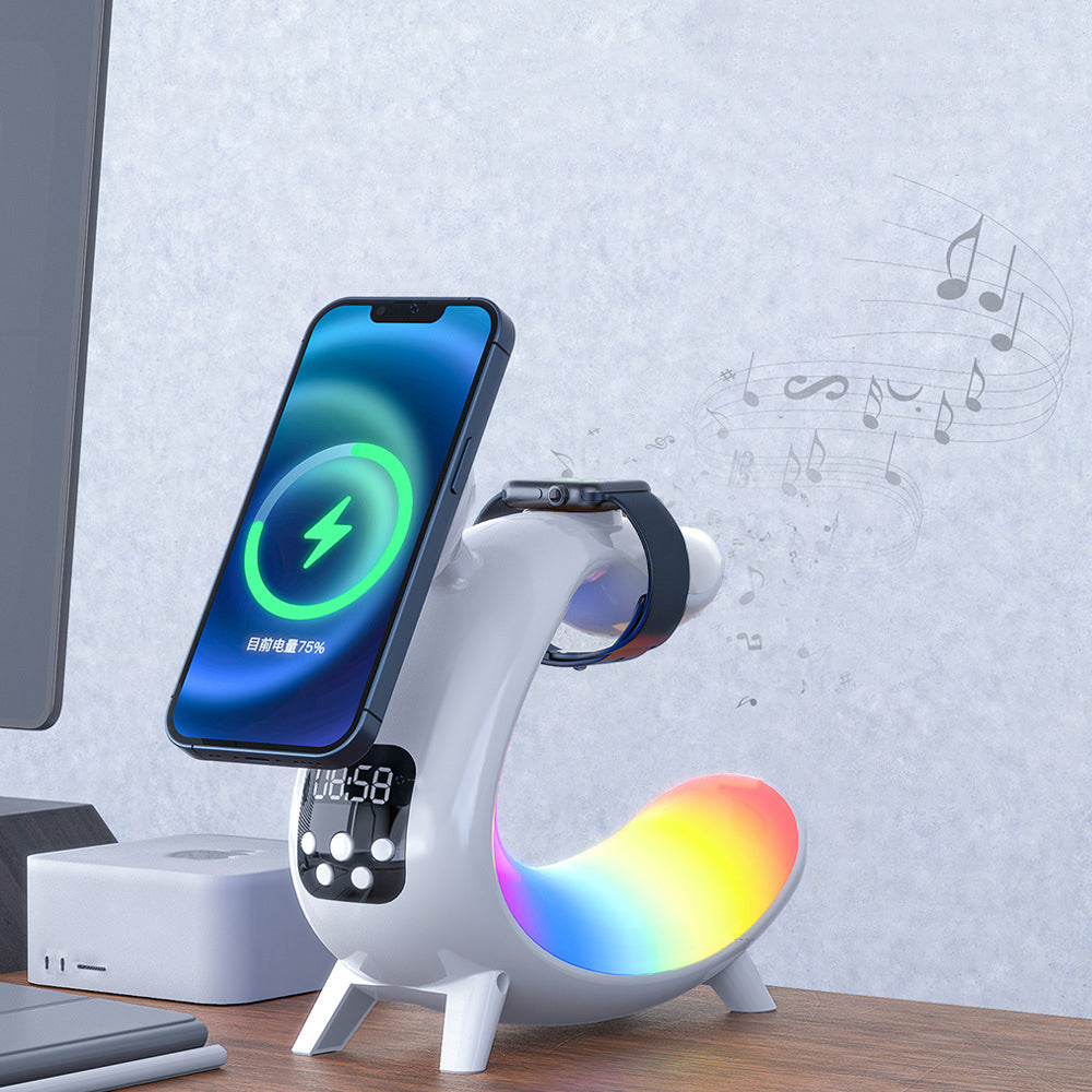 Arch Multifunction Speaker Clock Table Lamp