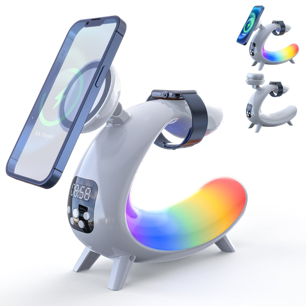 Arch Multifunction Speaker Clock Table Lamp