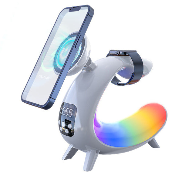 Arch Multifunction Speaker Clock Table Lamp