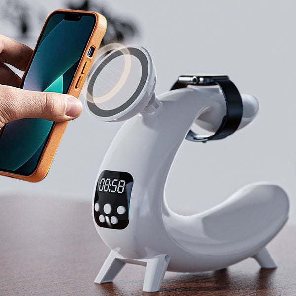 Arch Multifunction Speaker Clock Table Lamp