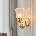 Curved Pole Flower Cup Wall Lamp