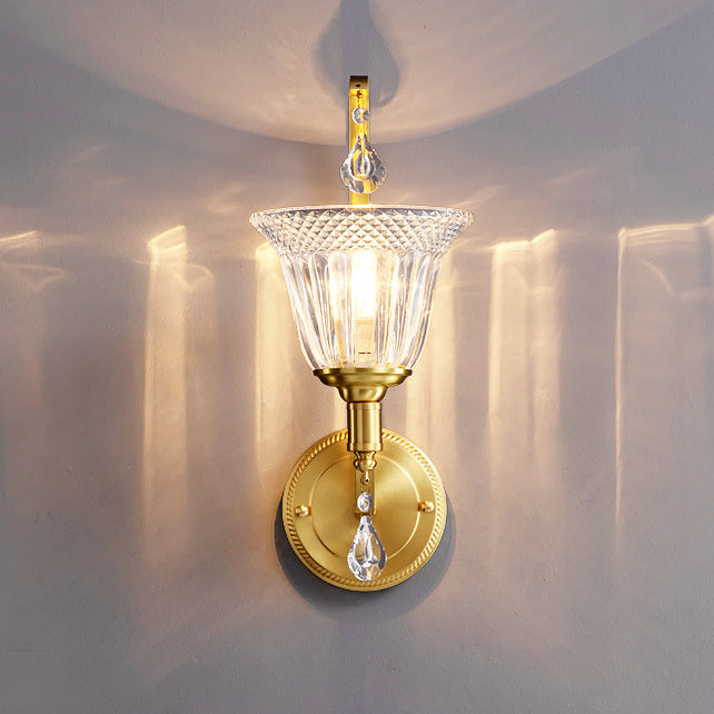 Curved Pole Cup Shape Wall Lamp