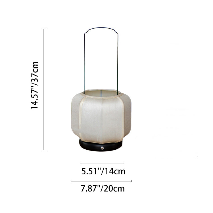Round Lantern Shape Metal Table Lamp