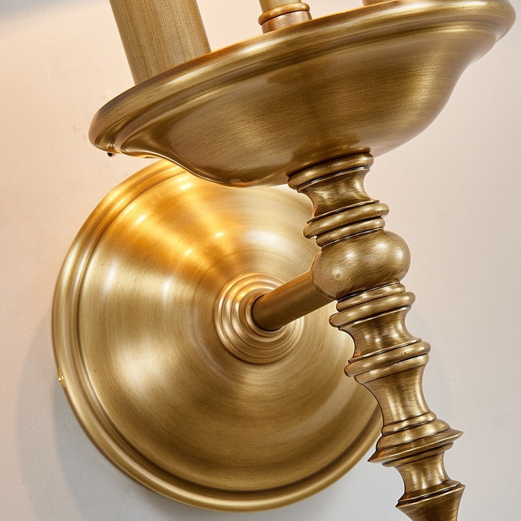 Round Candle Holder Full 2-Light Wall Lamp
