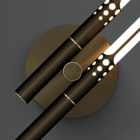 Cylindrical Brass Silicone Living Wall Lamp