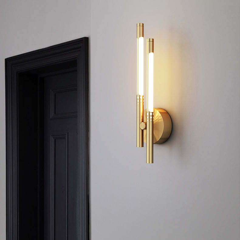 Cylindrical Brass Silicone Living Wall Lamp