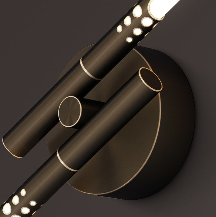Cylindrical Brass Silicone Living Wall Lamp