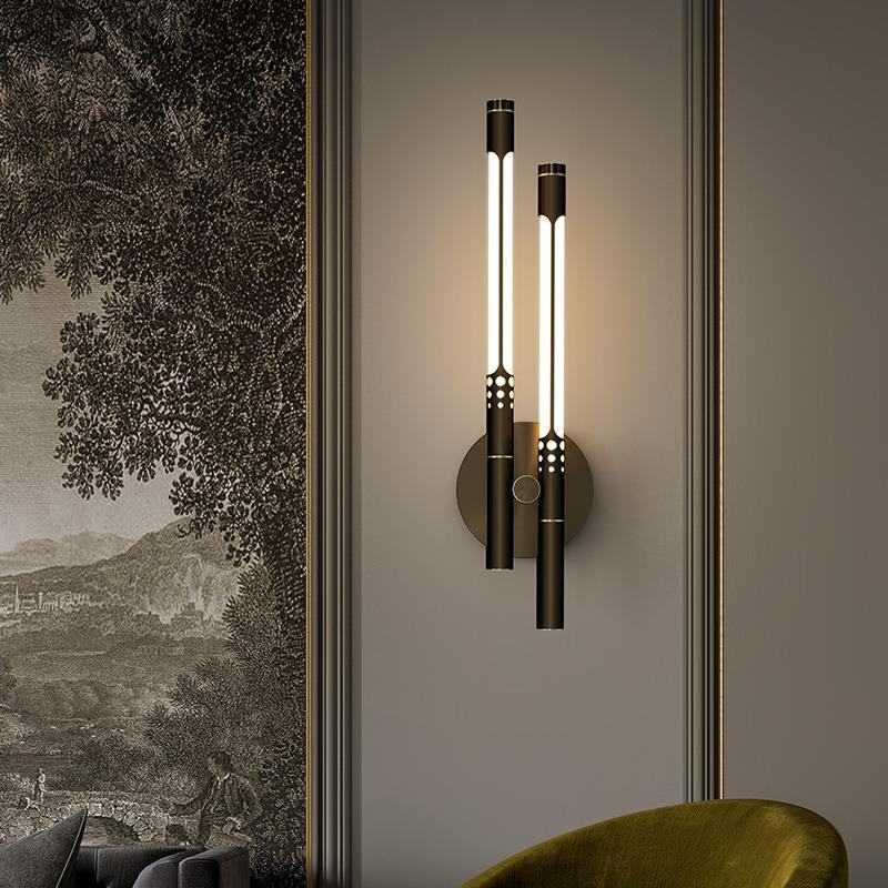 Cylindrical Brass Silicone Living Wall Lamp