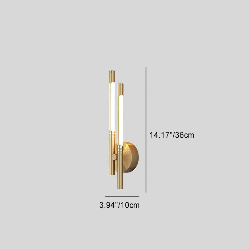 Cylindrical Brass Silicone Living Wall Lamp