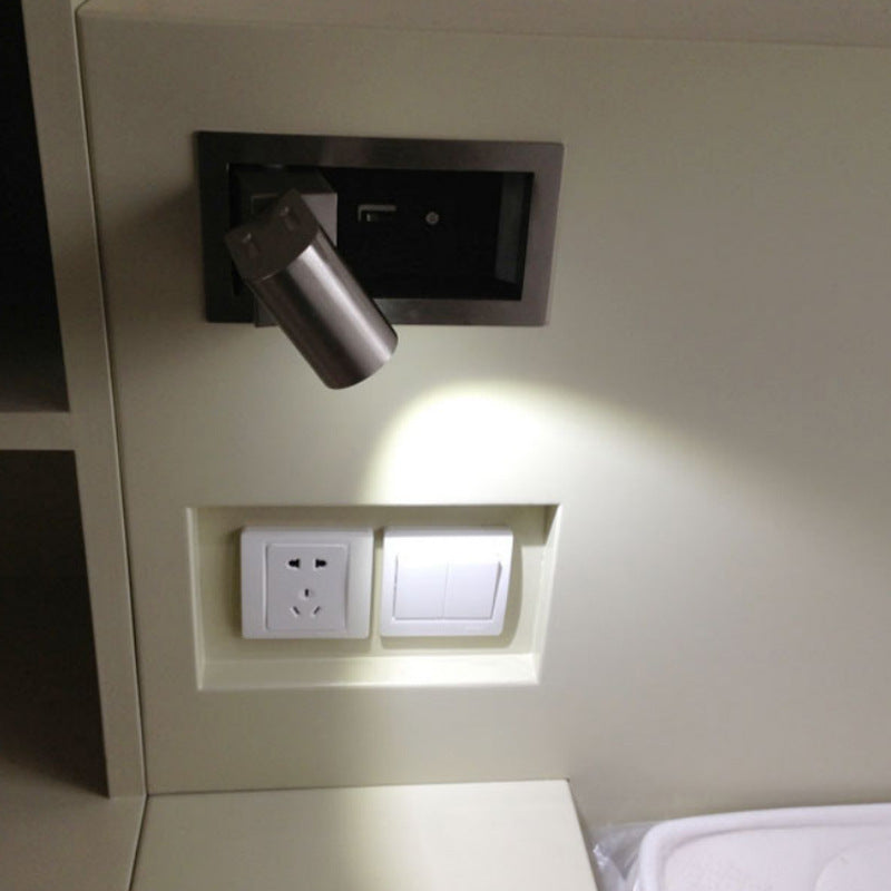Rotatable Rectangular Aluminum Bedroom Wall Lamp