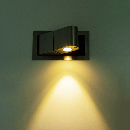 Rotatable Rectangular Aluminum Bedroom Wall Lamp