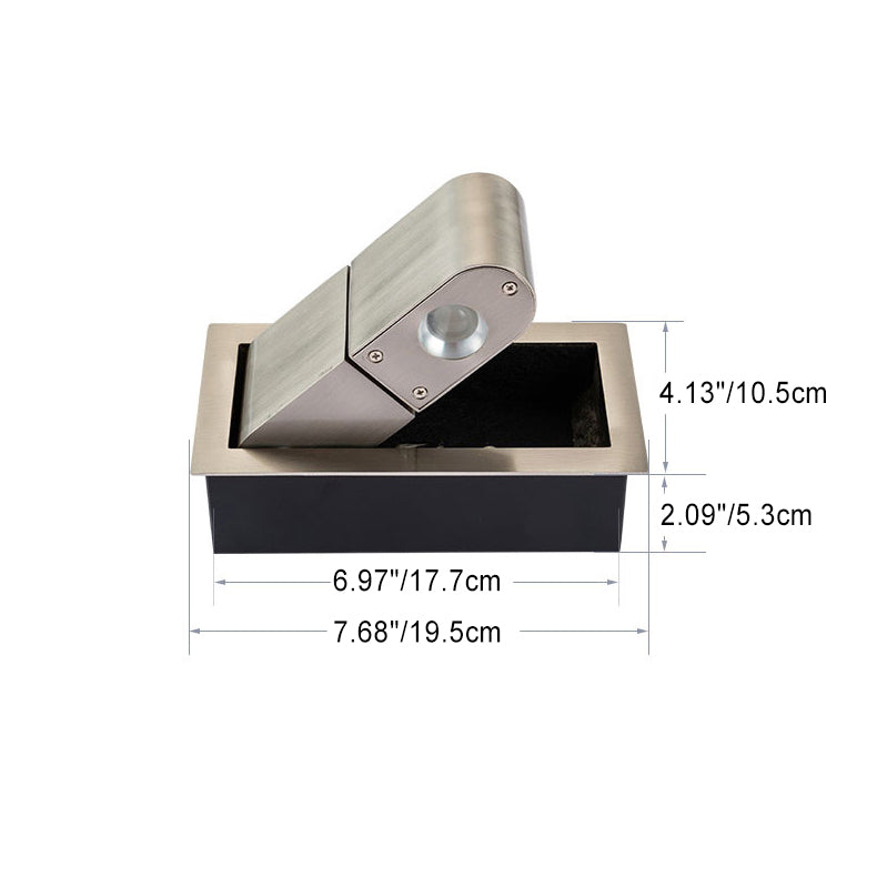 Rotatable Rectangular Aluminum Bedroom Wall Lamp