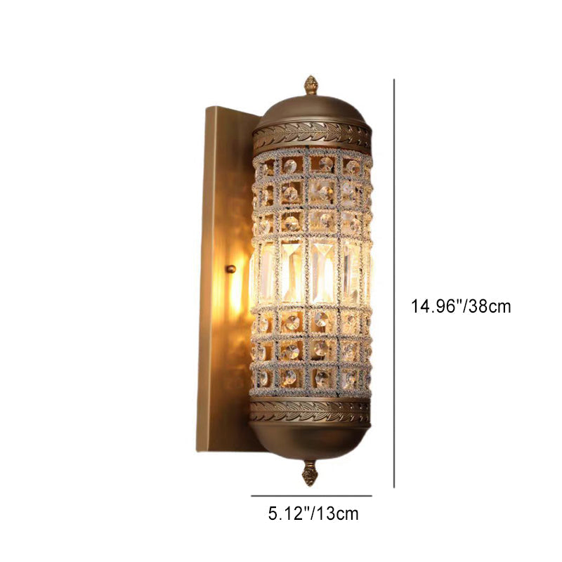 Cylinder Hollowed Out Square Wall Lamp