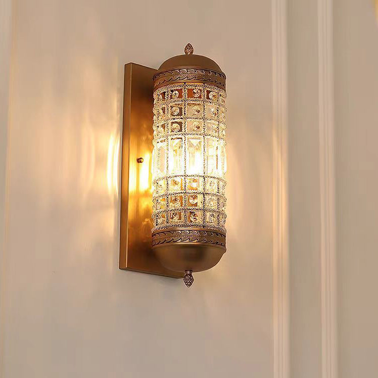 Cylinder Hollowed Out Square Wall Lamp