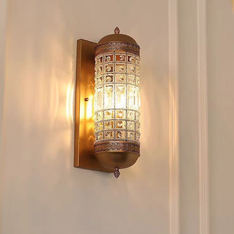 Cylinder Hollowed Out Square Wall Lamp