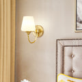 Curved Pole Round Cup Wall Lamp