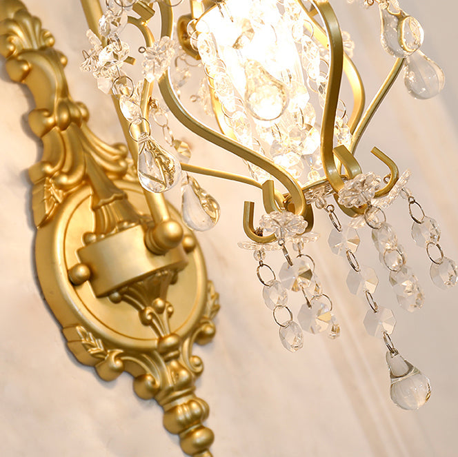 Curved Rod Iron Frame Wall Lamp