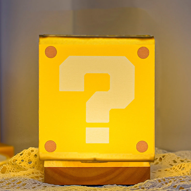 Square Floral Fabric Solid Table Lamp