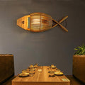 Fish Shape Solid Wood Wall Lamp