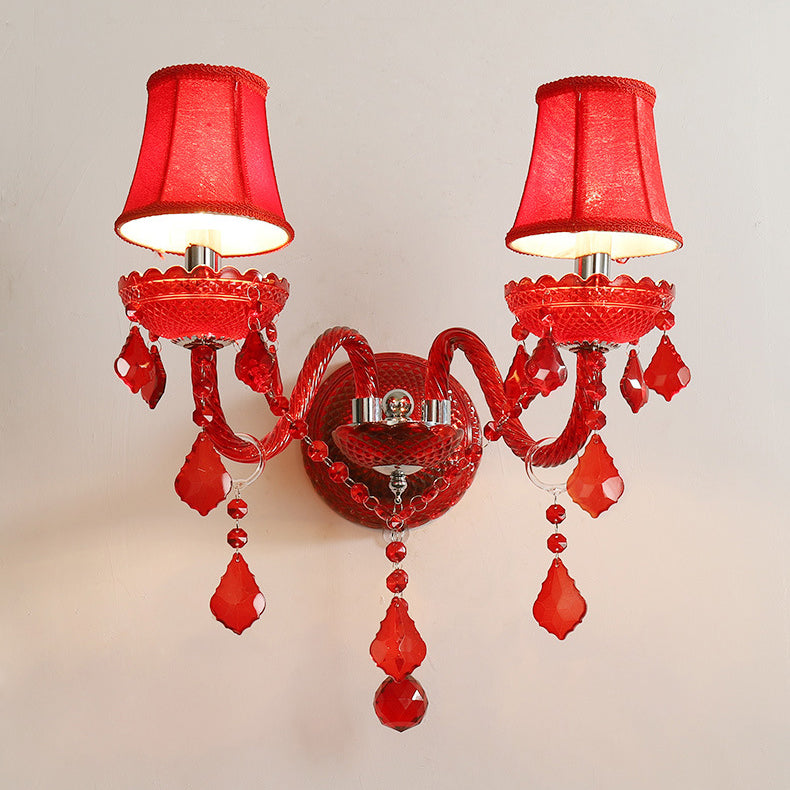 Wedding Curved Rod Candle 2-Light Wall Lamp