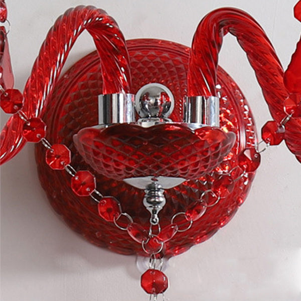 Wedding Curved Rod Candle 2-Light Wall Lamp