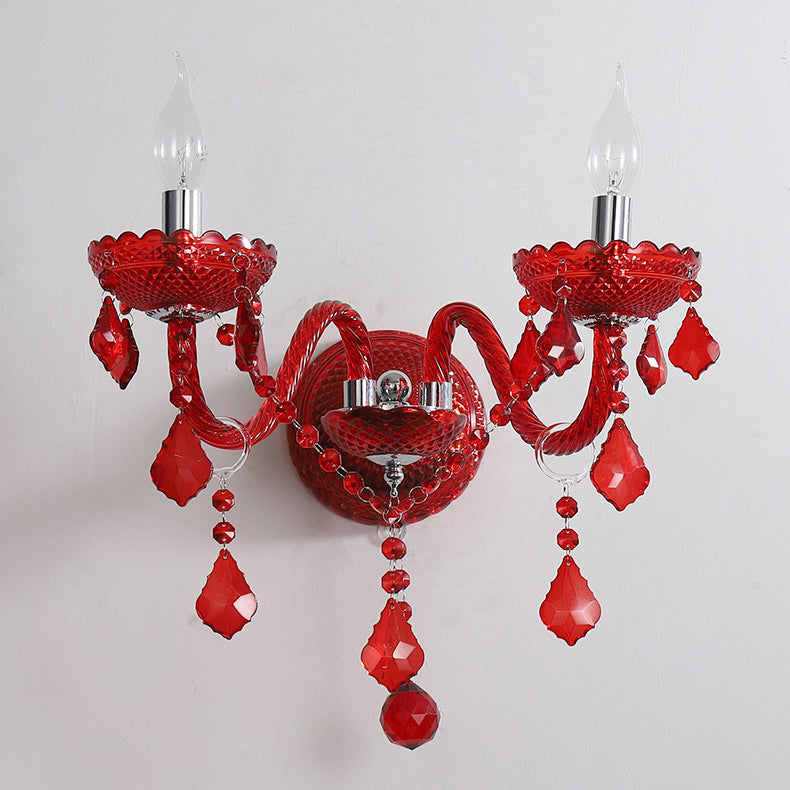 Wedding Curved Rod Candle 2-Light Wall Lamp
