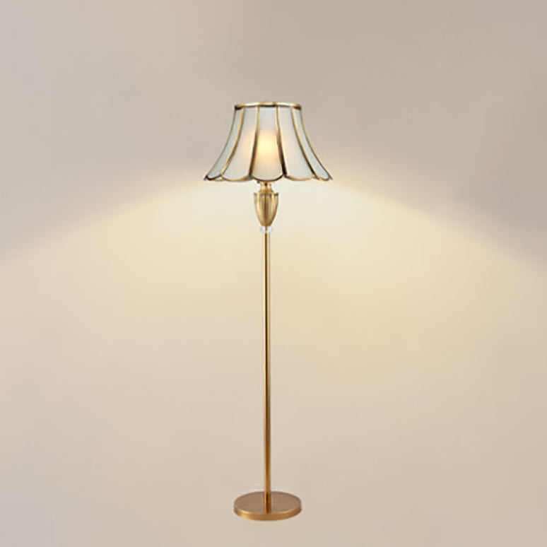 Traditional European Round Lace Floor Lamp