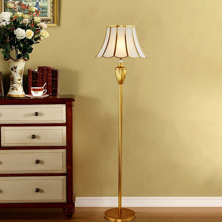 Traditional European Round Lace Floor Lamp
