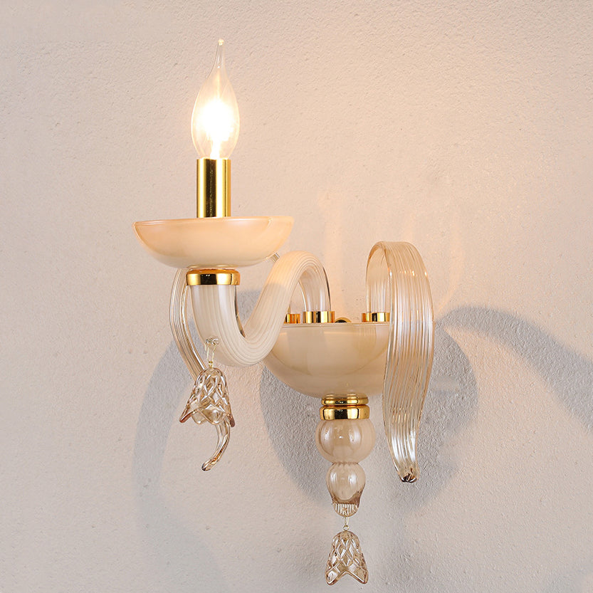 Leaf Candle Holder Hardware Wall Lamp