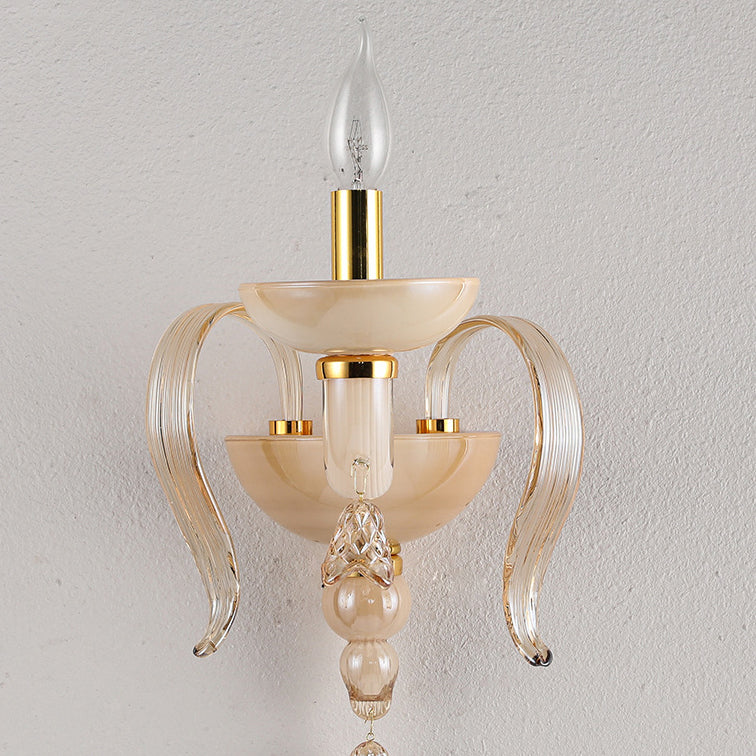 Leaf Candle Holder Hardware Wall Lamp