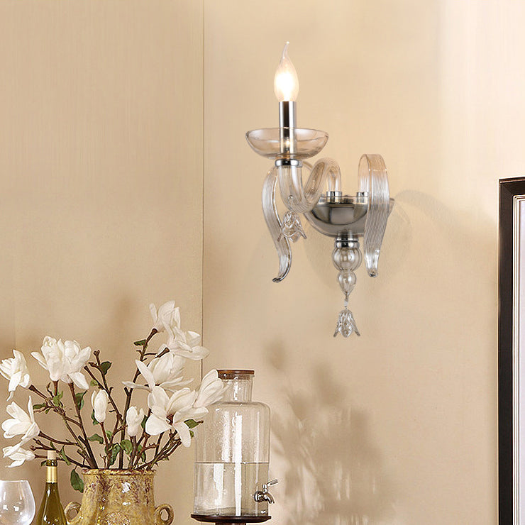Leaf Candle Holder Hardware Wall Lamp