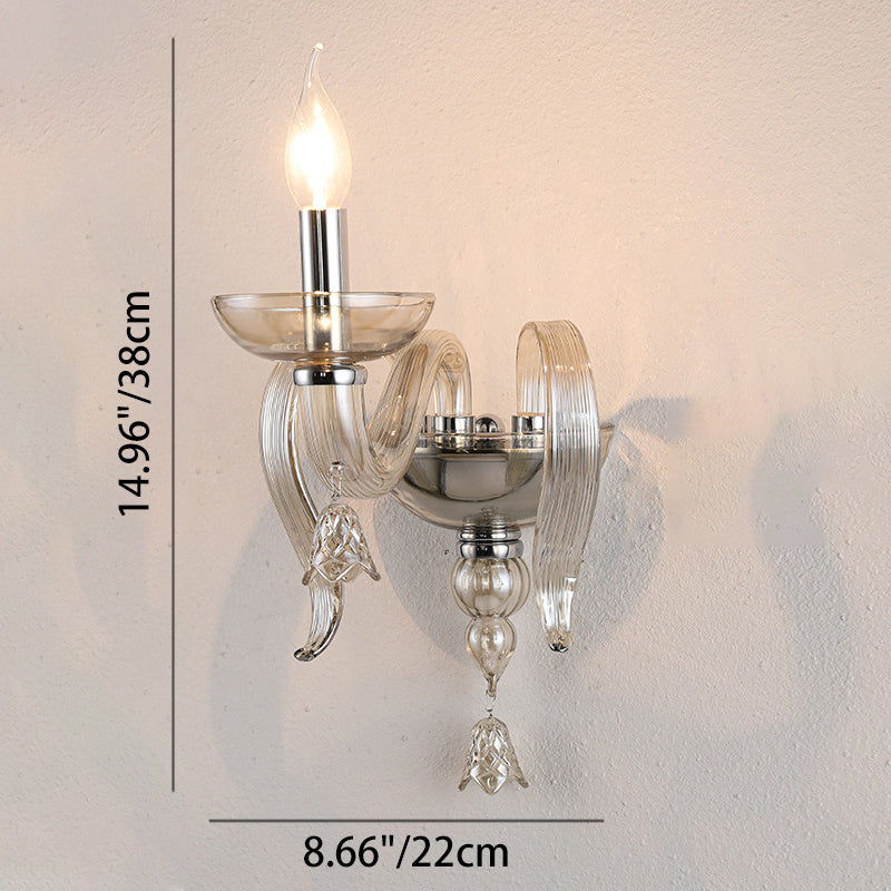 Leaf Candle Holder Hardware Wall Lamp
