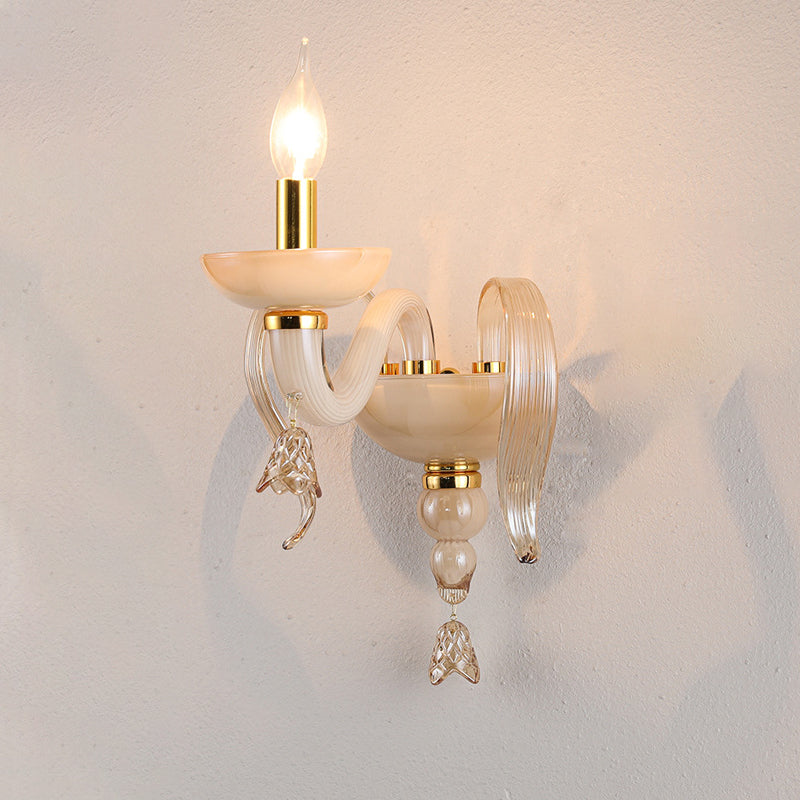 Leaf Candle Holder Hardware Wall Lamp