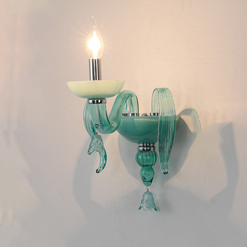 Leaf Candle Holder Hardware Wall Lamp