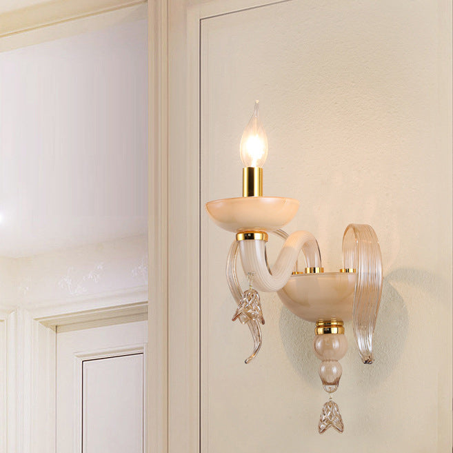 Leaf Candle Holder Hardware Wall Lamp