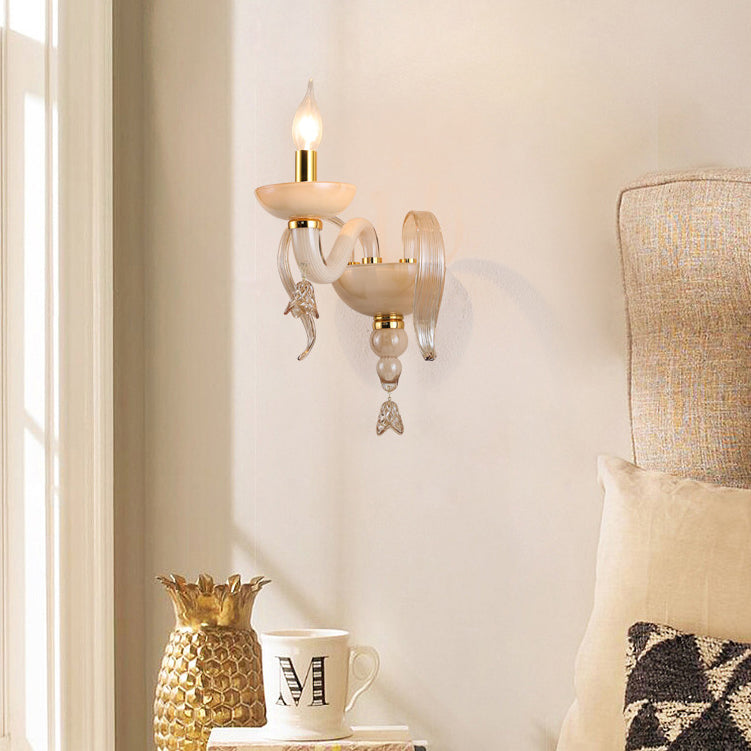 Leaf Candle Holder Hardware Wall Lamp