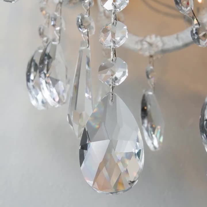 Branch Curved Pole Candelabra 3-Light Wall Lamp