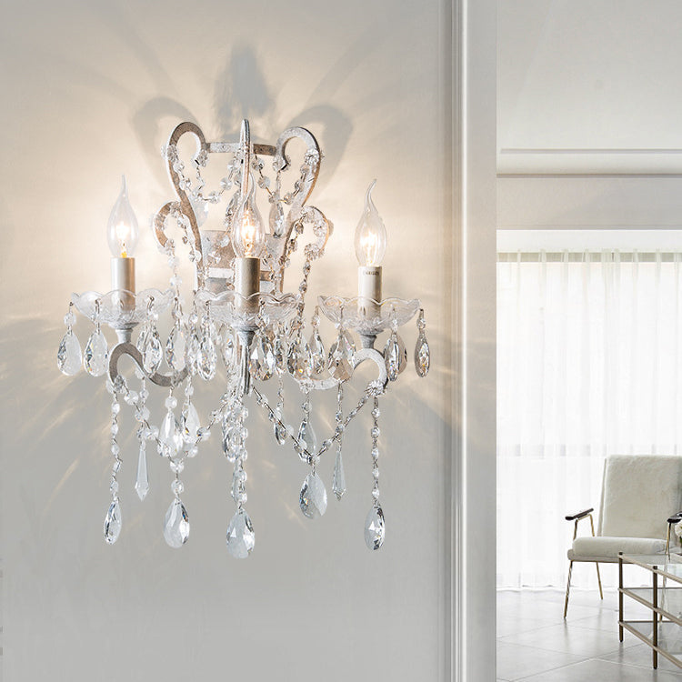 Branch Curved Pole Candelabra 3-Light Wall Lamp