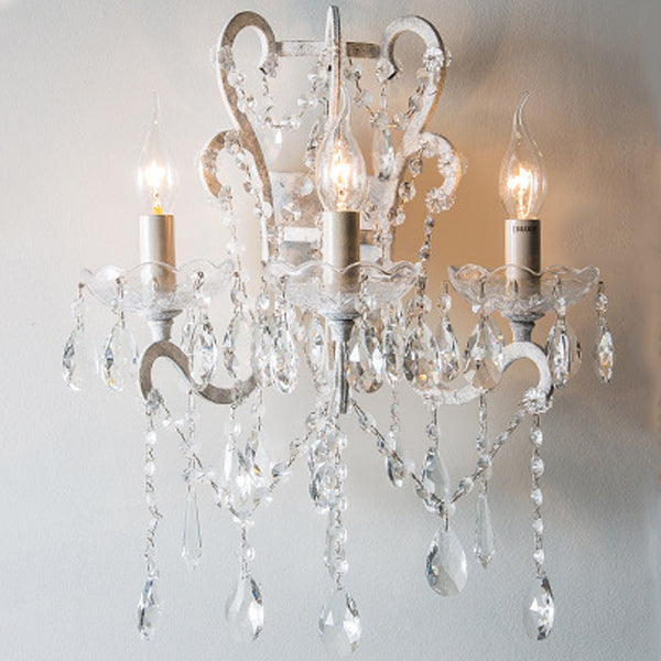 Branch Curved Pole Candelabra 3-Light Wall Lamp