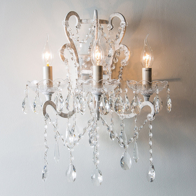 Branch Curved Pole Candelabra 3-Light Wall Lamp