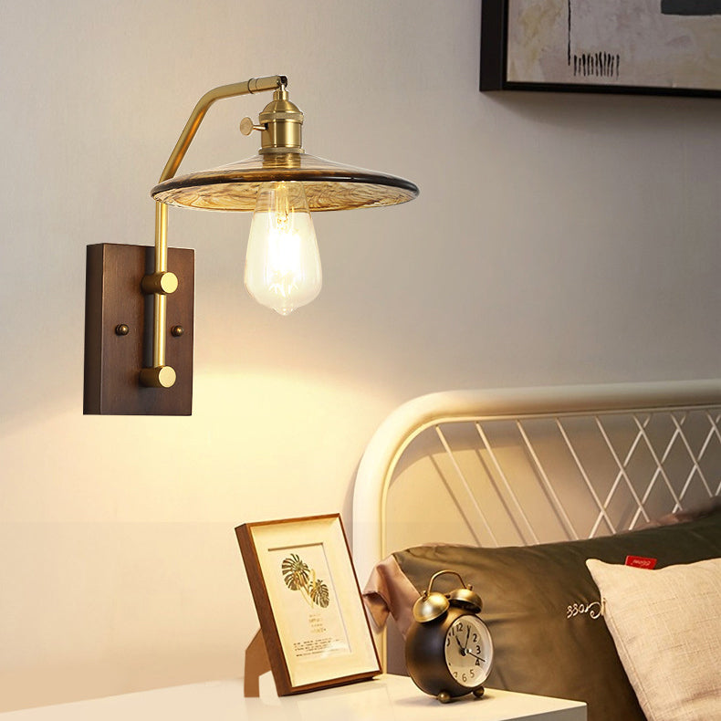 Round Cone Iron Frame Wall Lamp