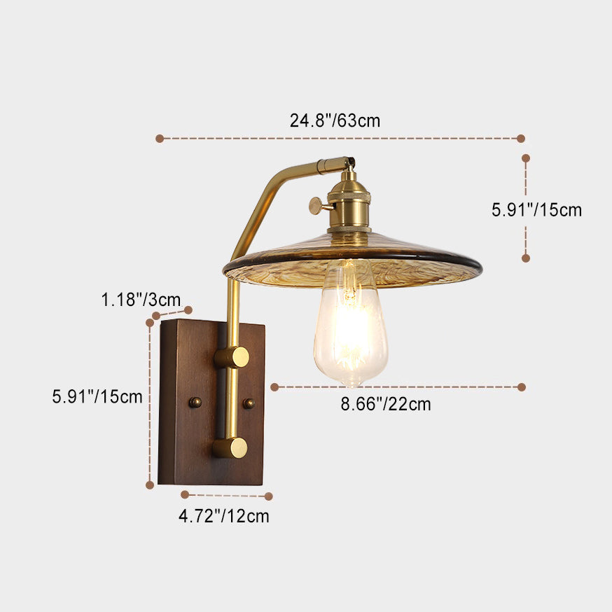 Round Cone Iron Frame Wall Lamp