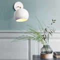 Round Globe Iron Bedroom Wall Lamp