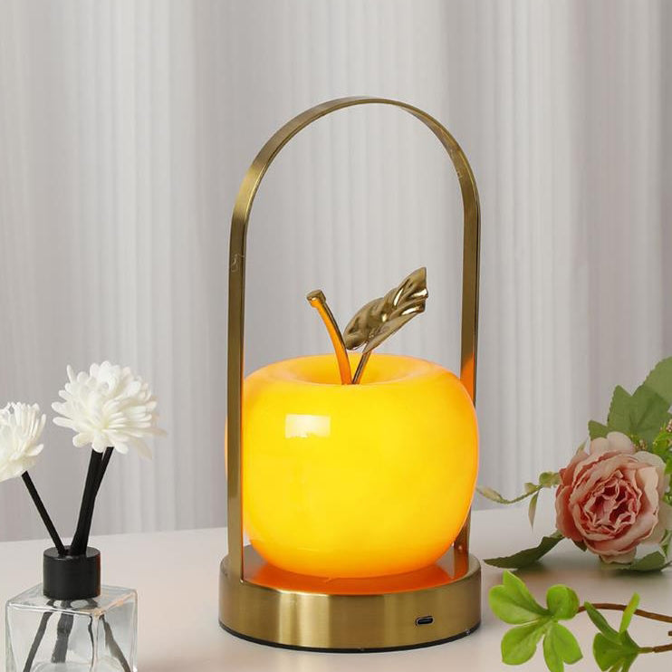 Portable Apple Iron Frame Table Lamp