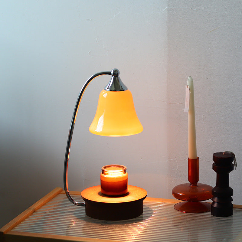 Horn Shape Oak Solid Table Lamp