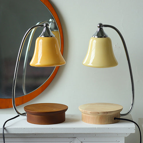 Horn Shape Oak Solid Table Lamp