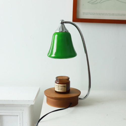 Horn Shape Oak Solid Table Lamp